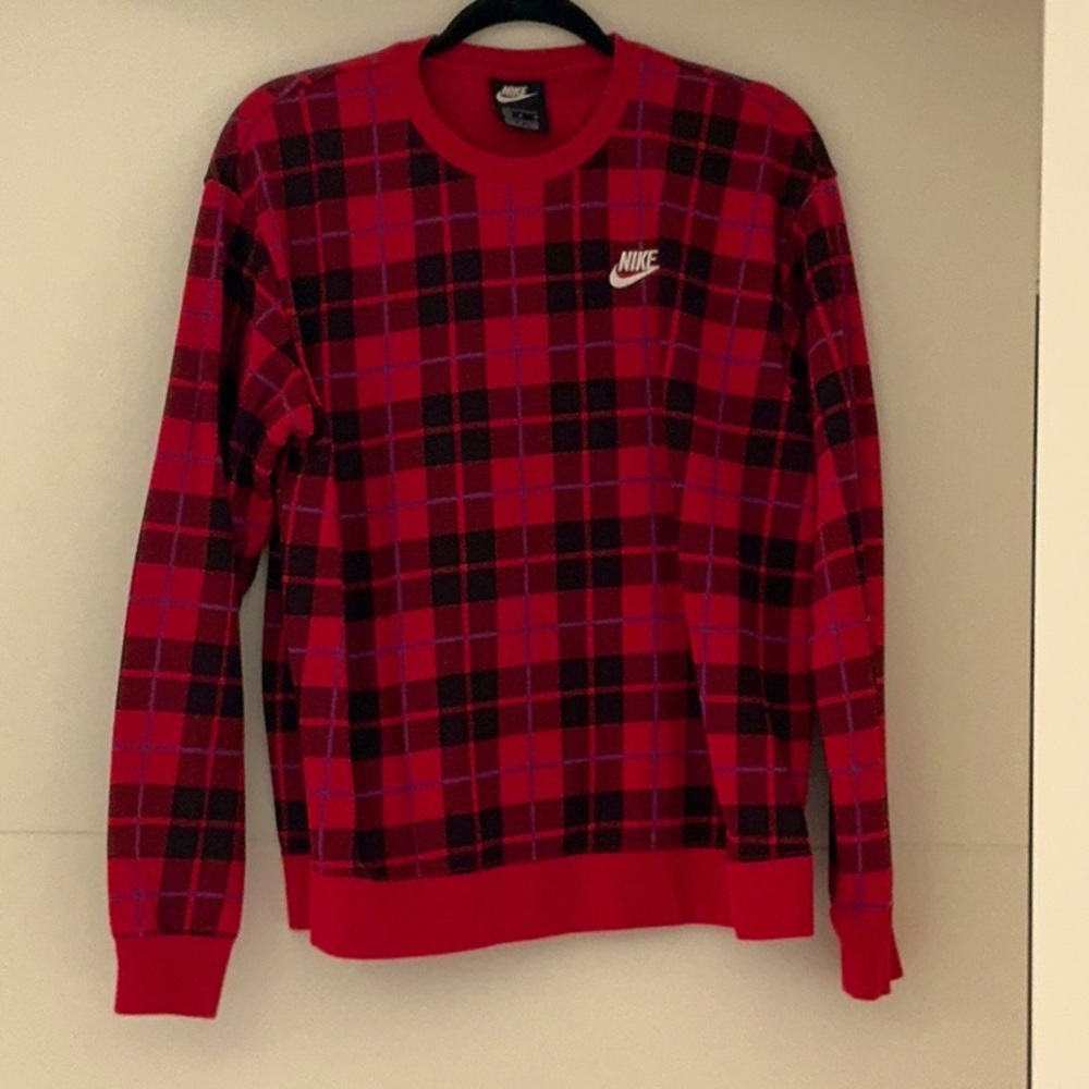 Nike plaid sweatshirt